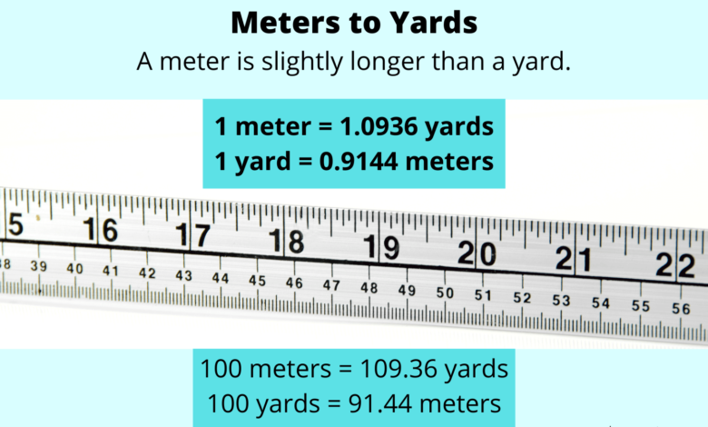 50 yards to meters