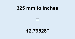 325 mm to inches