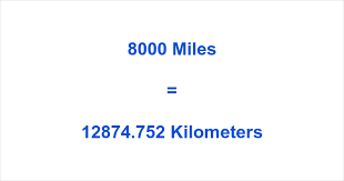 8000 km to miles