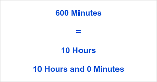 600 minutes in hours